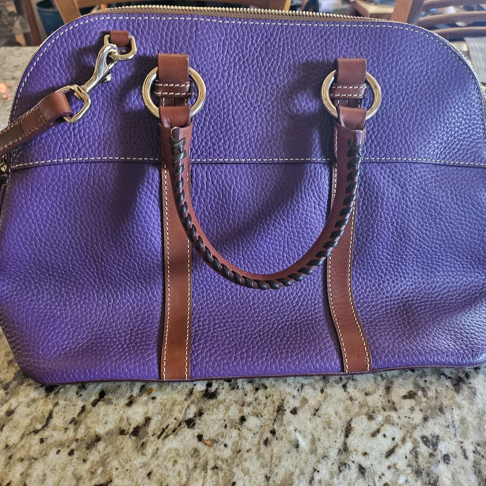 Dooney & Bourke Aubrey Purple Satchel EUC - Picture 2 of 4
